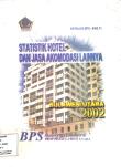 Statistics of Hotels and Other Accommodation services of  Sulawesi Utara 2002