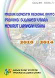 Gross Regional Domestic Product Of North Sulawesi Province By Industrial Origin 2010 - 2014