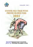 Statistik Nilai Tukar Petani Propinsi Sulawesi Utara Tahun 2003